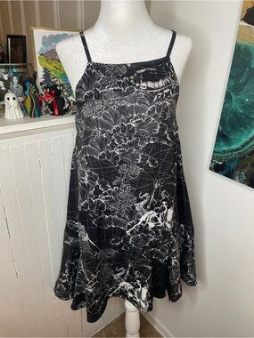 Toi et Moi Black and White Astrology Mini Slip Dress